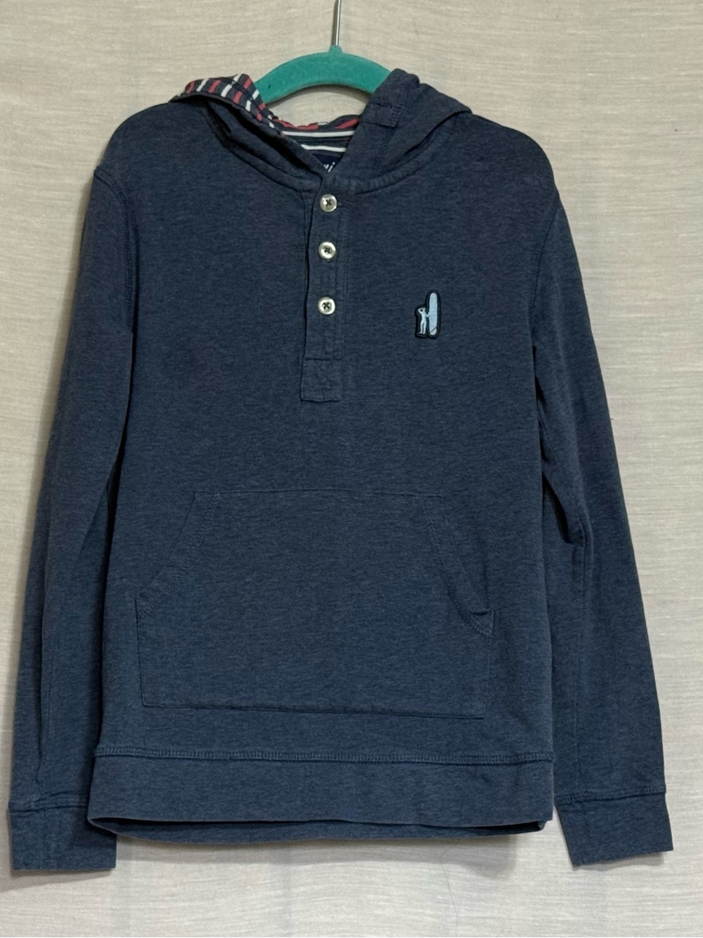 Johnny-O Boys Size 6 Navy Henley Hoodie NWOT